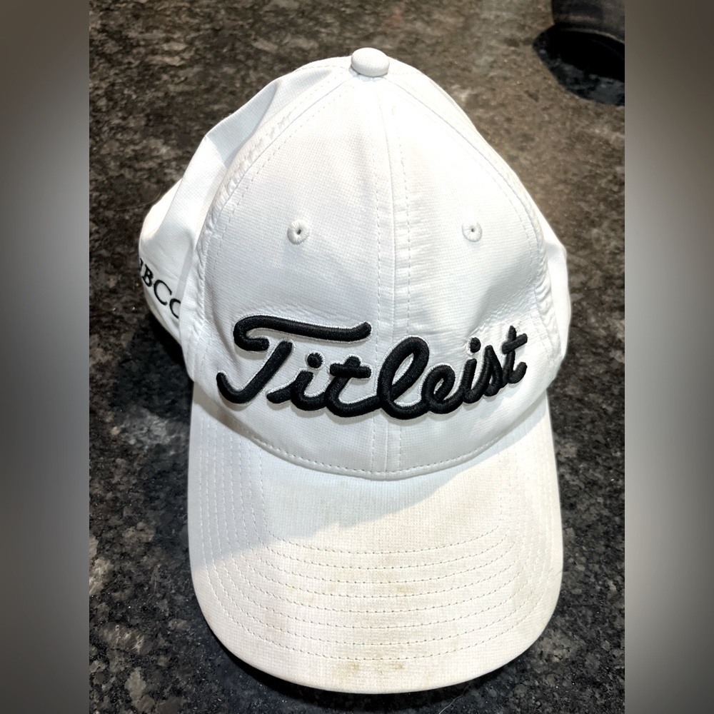 White Titleist hat